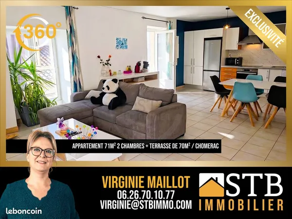 Appartement 3 pièces 72 m²