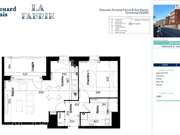 Appartement 2 pièces 46 m²