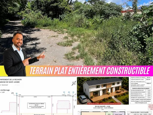 Terrain 393 m² Saint-André