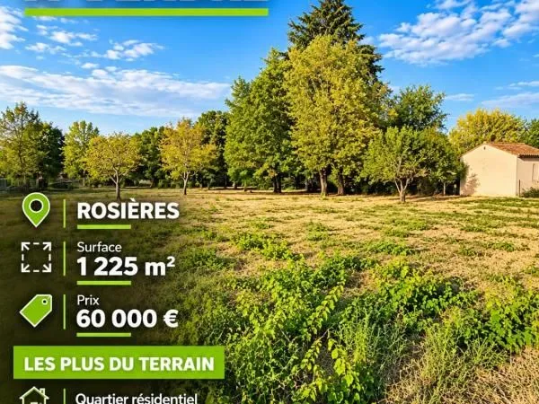Terrain 1 225 m² Rosieres