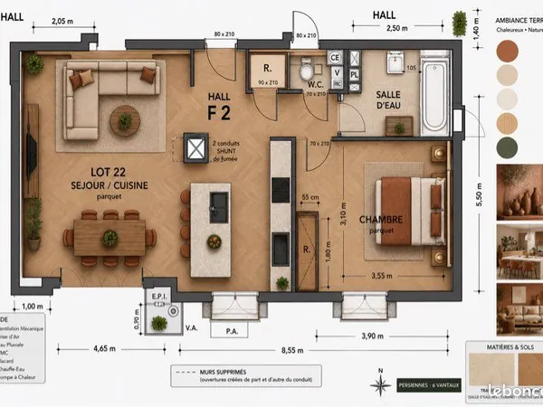 Un logement entièrement refait à neuf, avec balcon, cave et garage, disponible dès le 1er octobre