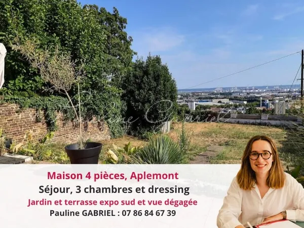 Maison 4 pièces, 3 chambres, jardin et terrasse, quartier Aplemont, Le Havre