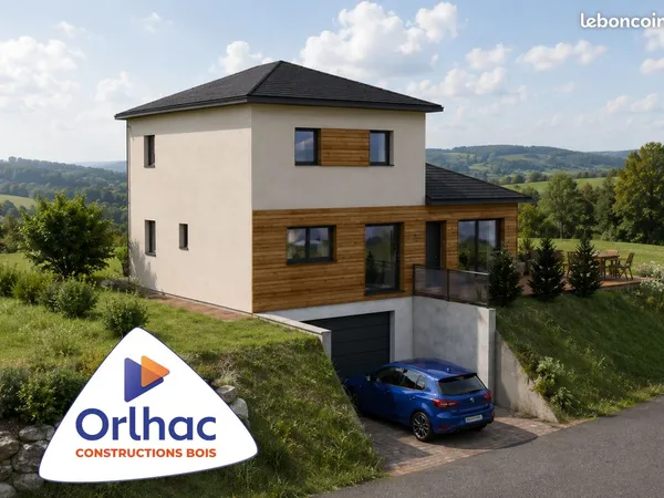 Maison neuve bioclimatique ossature bois, à construire