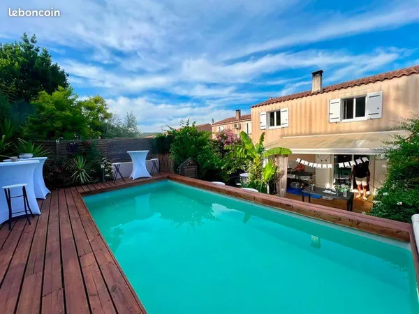 Vente maison avec piscine et jardin