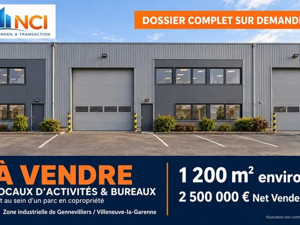 Local d'activité 1 pièce 1200 m²