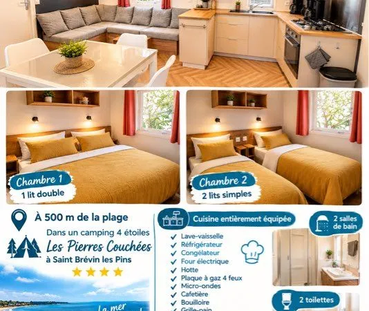 Mobilhome prestige 40m2 2SDB 2 WC