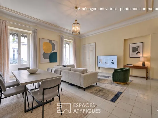 Élégant appartement Haussmannien avec ascenseur et terrasse couverte