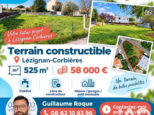 Terrain 525 m²