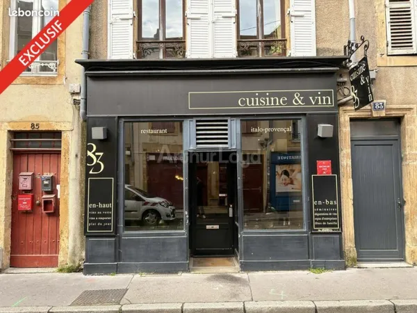 Fonds de commerce restaurant 285 m²
