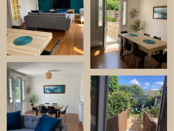 Chambre meublée coliving maison jardin