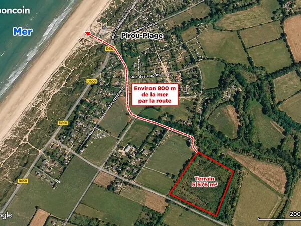 Terrain de 5 576 m² à Pirou - À seulement 800 m de la mer