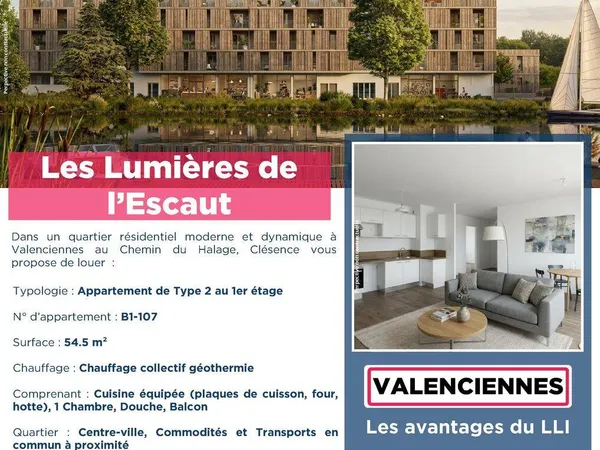 Appartement 2 pièces 55 m²