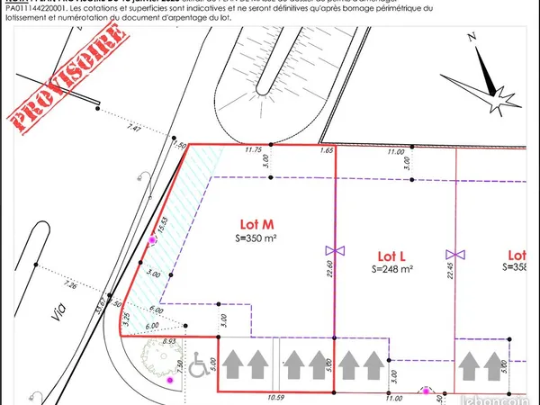 Terrain constructible 350 m2 Fitou