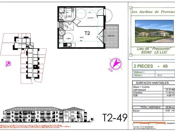 À VENDRE T2 38M² AVEC TERRASSE ET PARKING EN RESIDENCE AU LUC