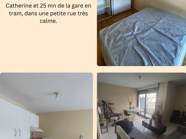 Loue chambre en colocation dans appartement - 55m²