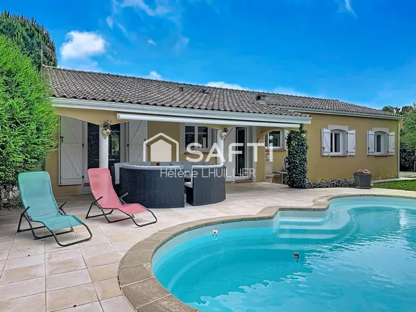 FONSORBES - Villa T5 de 127m² plain-pied avec piscine, garage et carport.