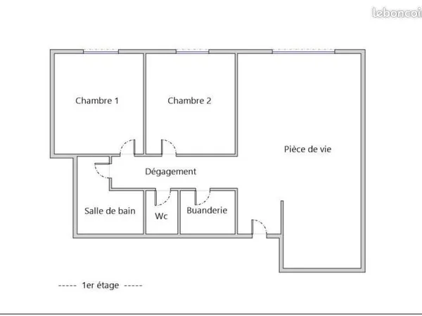 À LOUER - Appartement T3 de 75 m² - Freyming-Merlebach