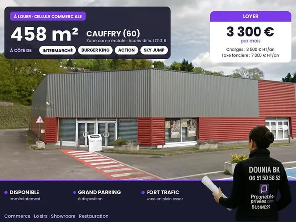 RETAIL PARK DE CAUFFRY - LOCAL COMMERCIAL 721 M²