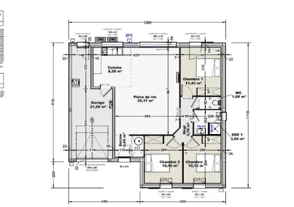 Maison neuve 3 pièces 82 m²