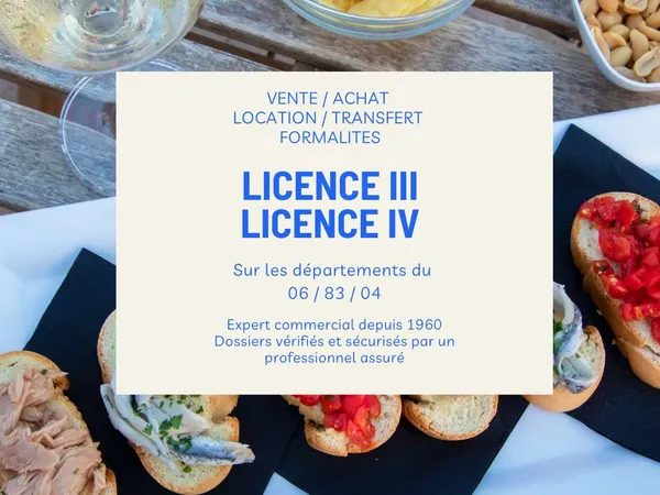 Vente FDC Licence débit de boissons à Nice