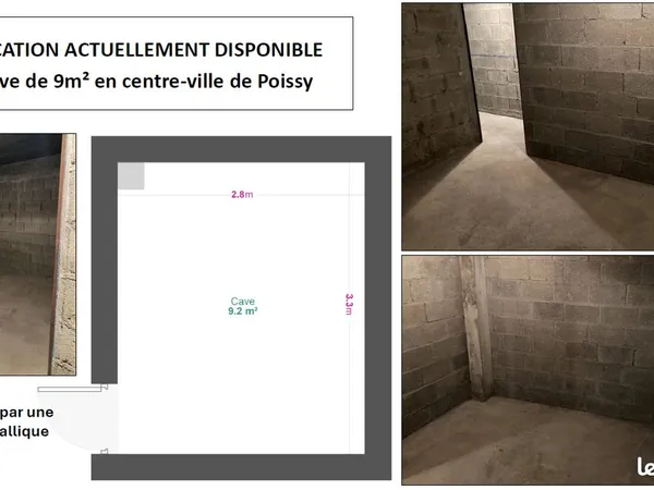A LOUER - Espace de stockage - Cave Sécurisée de 9m² - Accès facile 24h/24 - Poissy Centre ville