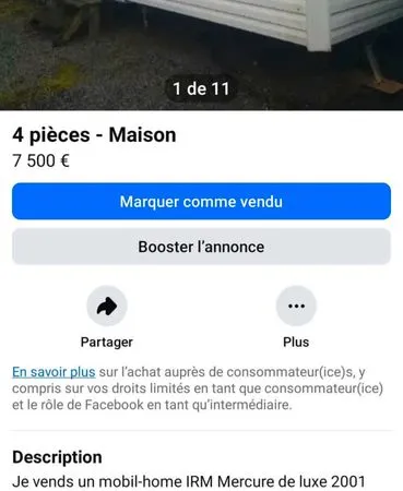 Mobil-home à vendre dans le 85
