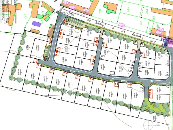 Terrain en lotissement 219 m²