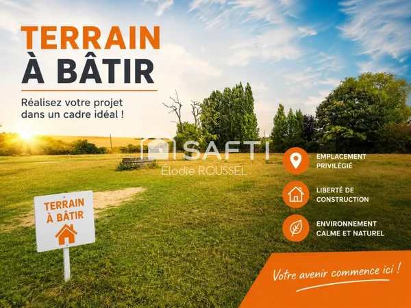 Terrain constructible à Cuverville  1 781 m²