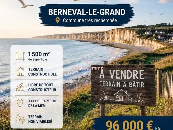 Terrain 1419 m² berneval le grand