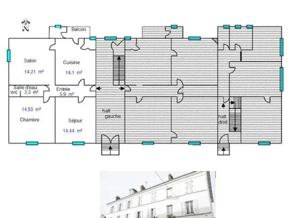 vente appartement - 4 pièce(s)