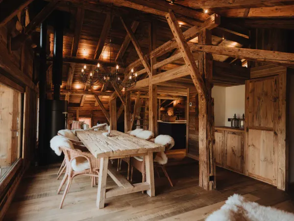 Ferme savoyarde traditionnelle sur les pistes