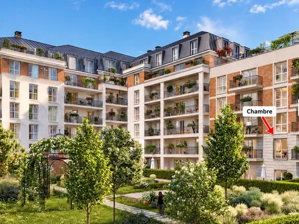 À vendre - T2 neuf de 41,35 m² avec balcon et parking - Résidence Sisley - Pontoise