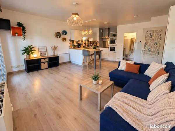 Superbe T2 meublé de 51 m² avec balcon et garage privatif