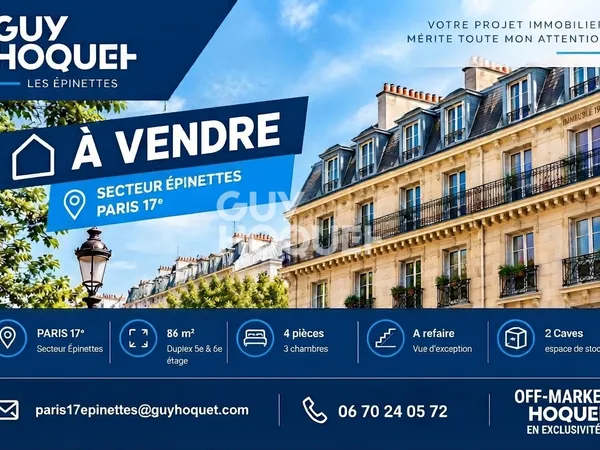 Appartement à vendre de 4 pièces de 86 m²