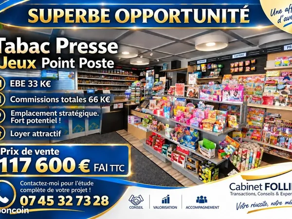 Fonds de commerce 60 m² Wimmenau