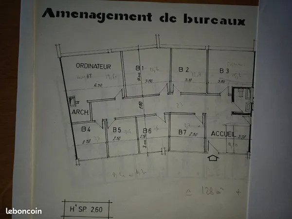 Local commercial 130 m2 . Verte Prairie