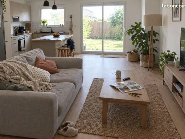 T2 meublé avec jardin à louer