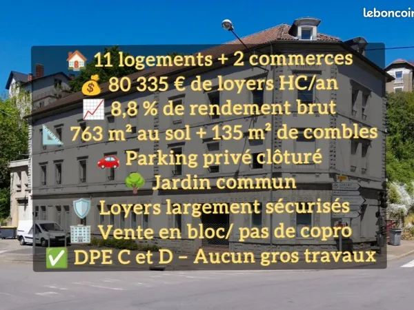Immeuble 13 pièces 763 m²