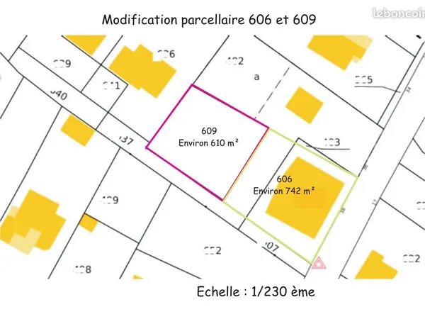 Terrain constructible 600 m2 Vendays