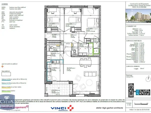 Appartement 4 pièces 97 m²