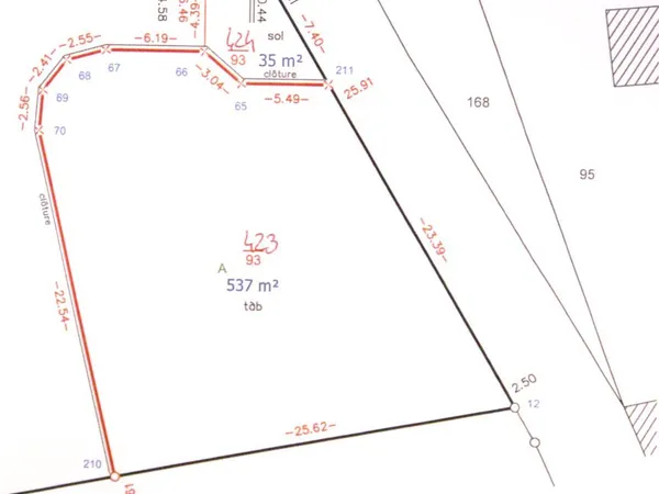 Terrain constructible de 627m² à Merxheim (68500)
