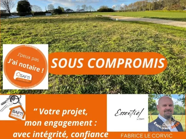 TERRAIN CONSTRUCTIBLE DE 727 M2 VIABILISE ET BORNE A GUENIN