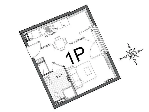 Appartement 1 pièce 28 m²