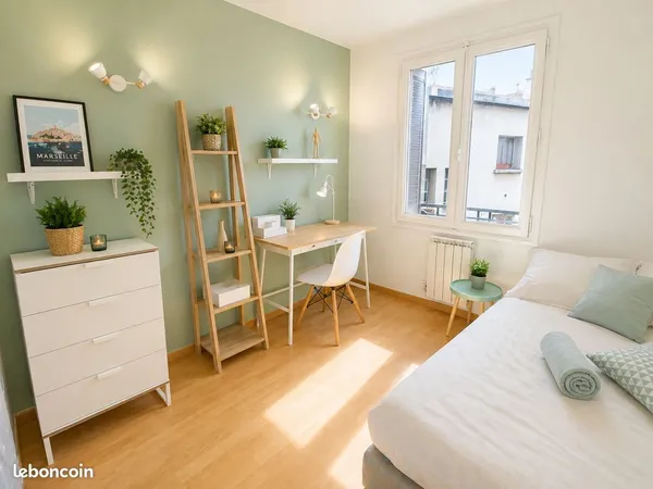 Chambre meublée rénovée - Doua - INSA/Tram T1/T6 -loyer 420