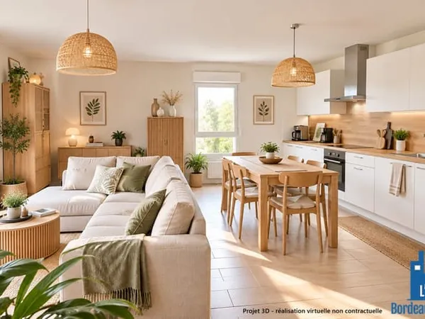 EXCLUSIVITÉ !! BRUGES - PARC AUSONE- APPARTEMENT TYPE 3 DE 66M² - TERRASSE 13M² - DEUX PLACES DE PAR