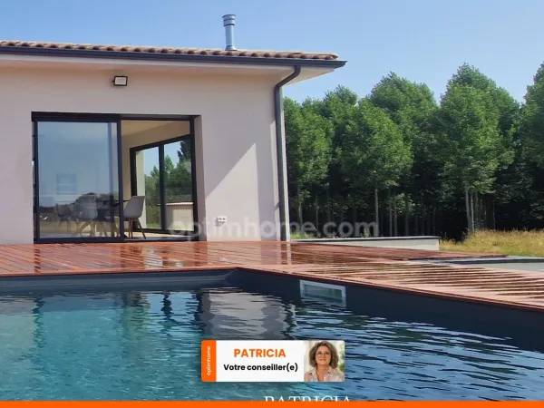 Maison neuve 2025 - 123 m² - Piscine balnéo - Double garage - Aucun travaux - Mobilier inclus.
