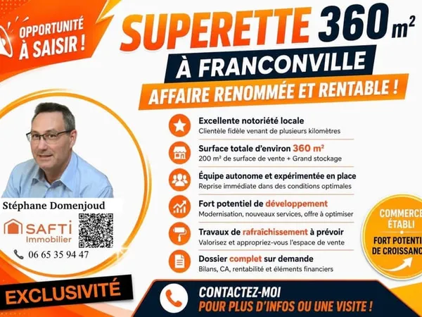 SUPERMARCHÉ RENTABLE  BELLE OPPORTUNITÉ À SAISIR