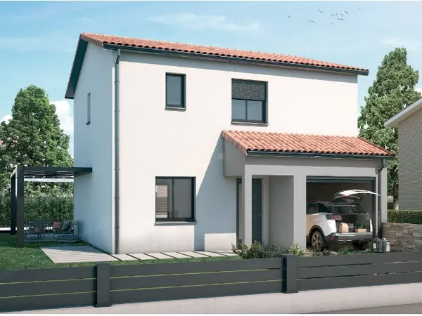 Villa R+1 de 92m2 sur un terrain de 266m2 à Pia.