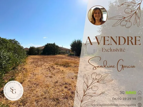 Vente terrain constructible viabilise de 480m² 34800 canet