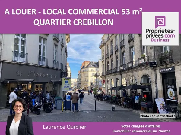 44000 NANTES - LOCAL COMMERCIAL A LOUER 53 M² -